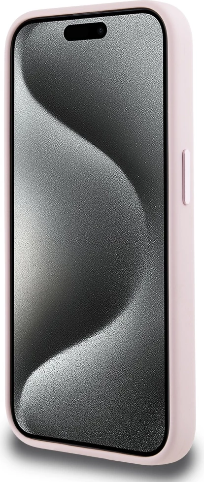 Mbështjellës Karl Lagerfeld Silicone Shadow Metal Initial MagSafe për iPhone 15 Pro, Rozë