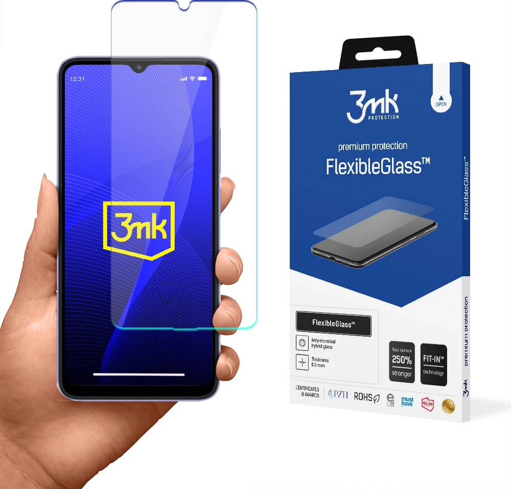 Mbrojtës ekrani 3mk FlexibleGlass për Xiaomi Redmi 12C/11A/Poco C55, Transparent