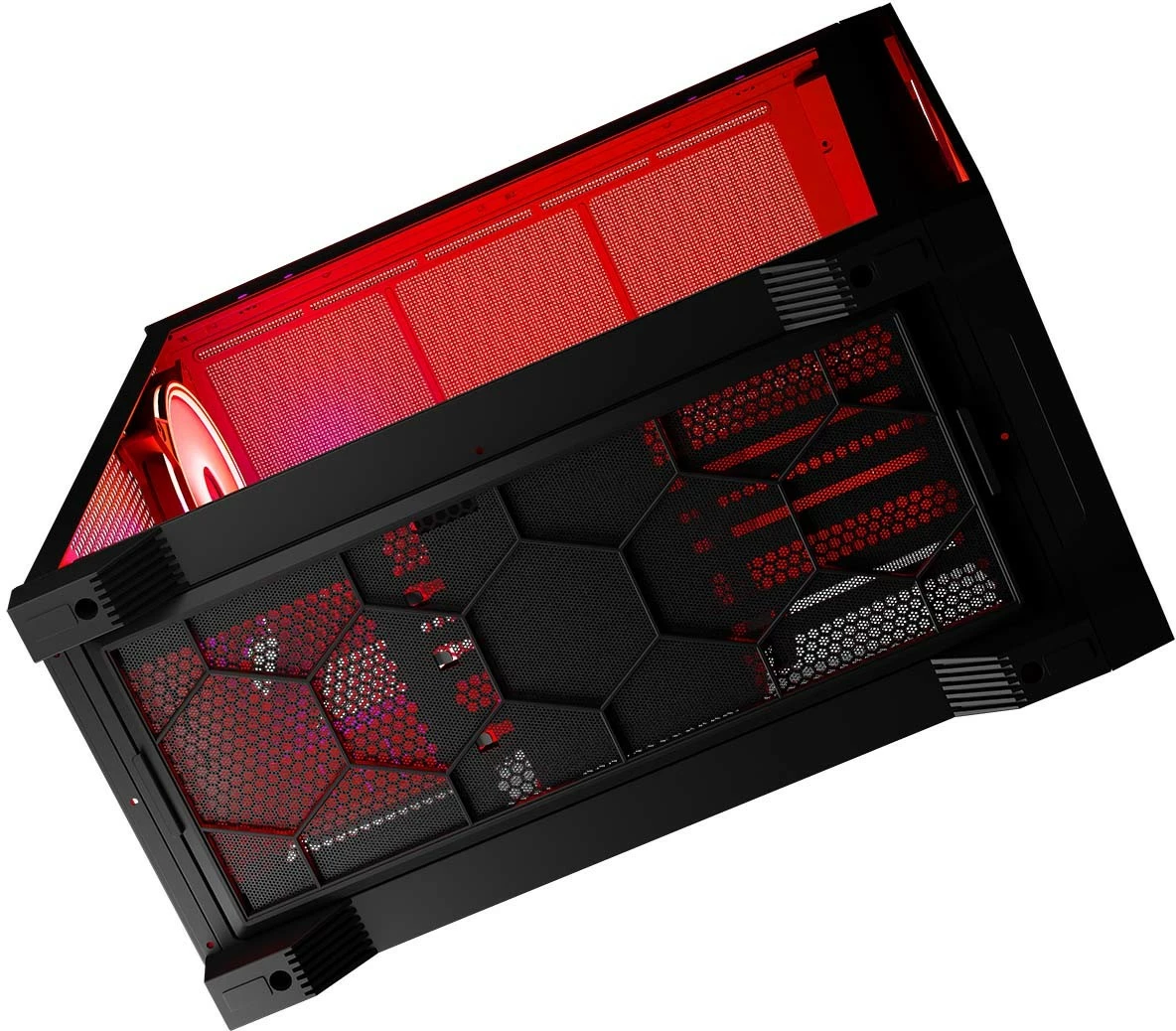 Kasë, MODECOM Volcano Expanse S Apex ARGB (AT-EXPANSE-SG-10-000000-0002), Midi Tower ATX, 4x140mm ARGB, panel xhami i temperuar, USB-C, e zezë