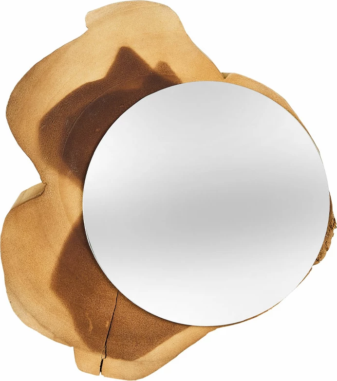 Pasqyrë Medusa, dru natyral, 30x30x11cm