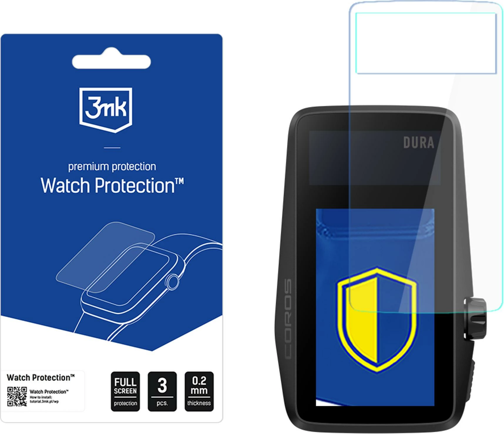 Mbrojtës xhami hibrid 3mk Protection për Coros Dura, 3 copë