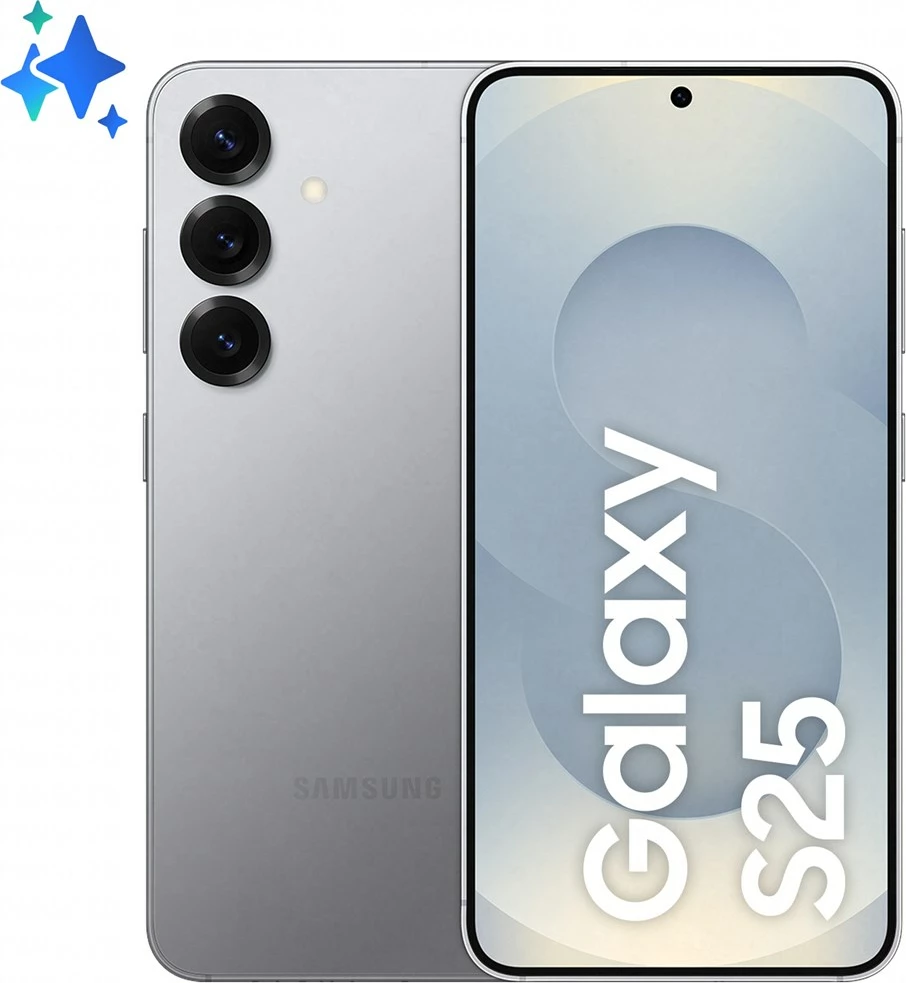 Celular Samsung Galaxy S25, 6.2", 12 GB RAM, 256 GB, 5G, Argjendtë