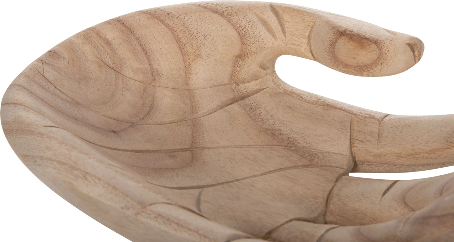 Dekor tavoline dorë e majtë FH4278L dru albasia natyral 30x20x10H cm