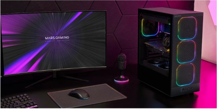 Kasë TACENS MARS MC-NEBULA Midi Tower ATX/Micro ATX/Mini ITX, 4x ARGB 120 mm, panel xhami i temperuar, e zezë