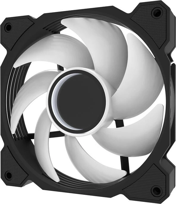 Ventilator ftohës PWM A-RGB, Darkflash DR08, 120 mm, 800–1600 RPM, 59.1 CFM, 30 dBA, i zi, set 3x