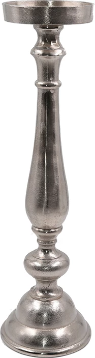 Mbajtës qirinjsh IONAS, alumin, argjendtë, 15x15x55cm