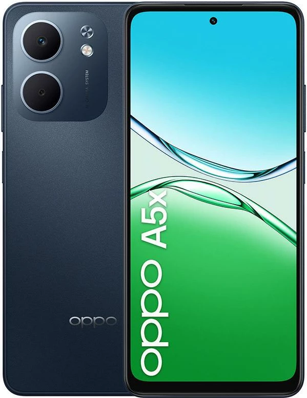 Celular OPPO A5x 4GB 128GB 6.67 inç Black Blue