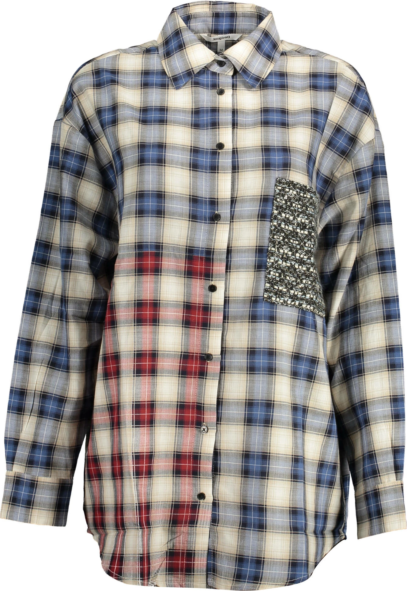 Këmishë me mëngë të gjata DESIGUAL S femra, kaltër