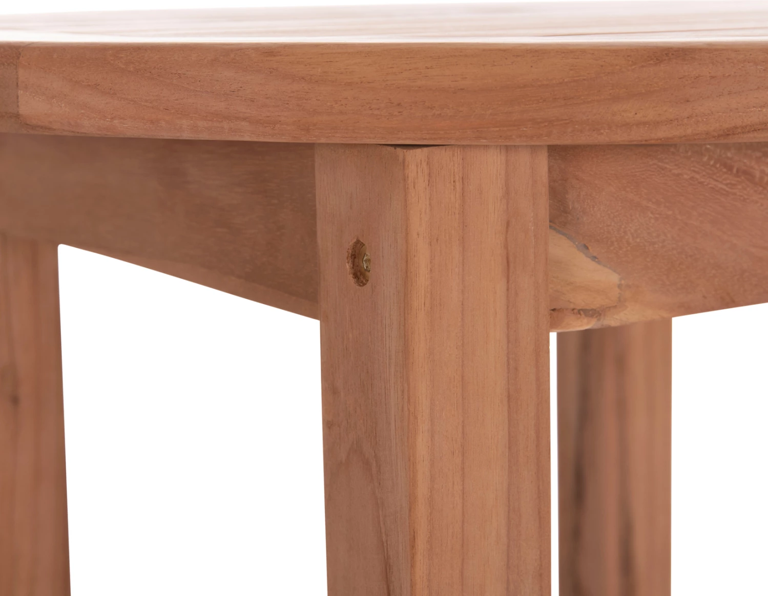 Tavolinë e lartë bar, rrumbullake, dru tik natyral, PRESSCOT FH18114, 60x105cm