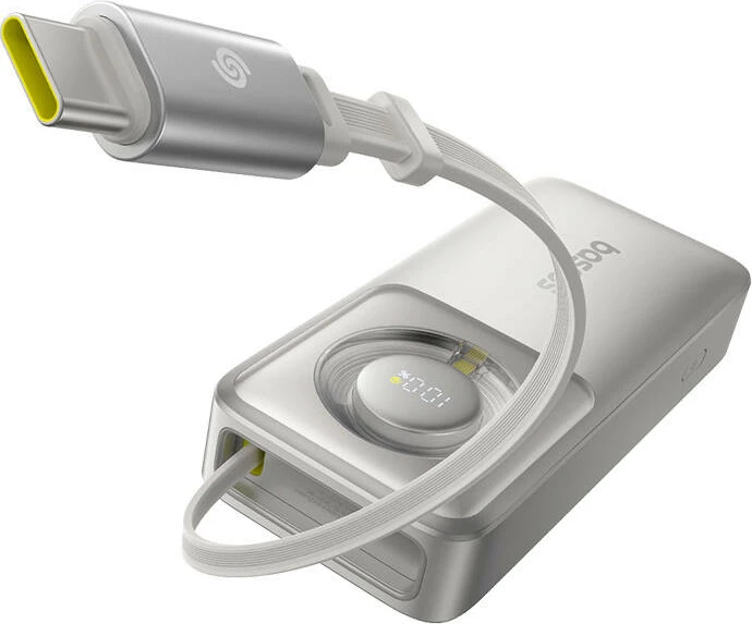 Powerbank Baseus OS Free2Pull 10000mAh 30W me kabllo, Gri