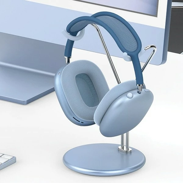 Mbajtëse kufjesh SODI SAM-300 për AirPods Max, stand tavoline, alumini/inoks, blu