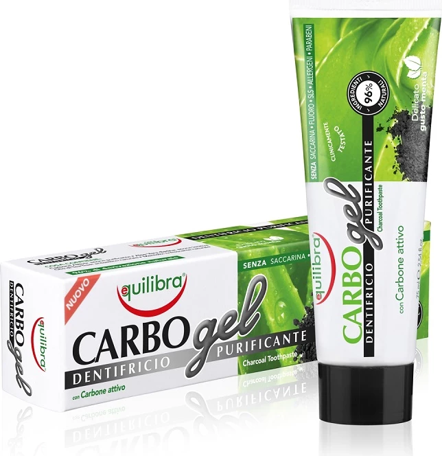 Pasta e dhëmbëve Equilibra Carbo Gel Charcoal 75ml