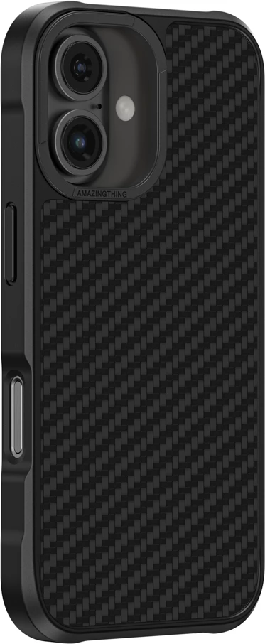 Mbështjellës AmazingThing Titan Max për iPhone 16 Plus, 1500D fibra aramidi, zi