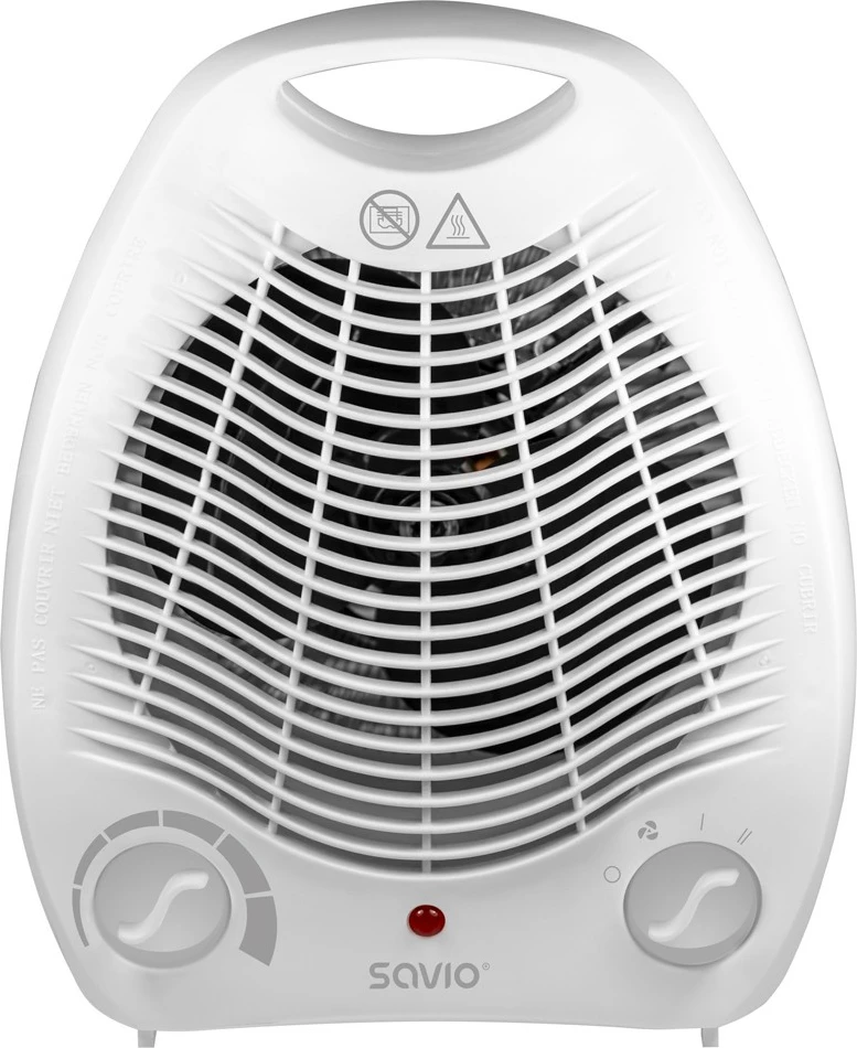 Ngrohëse me ventilator, Savio AD-02/W, 2000 W, 3 modalitete, termostat, mbrojtje nga përmbysja dhe mbinxehja, kabllo 1.5 m, e bardhë