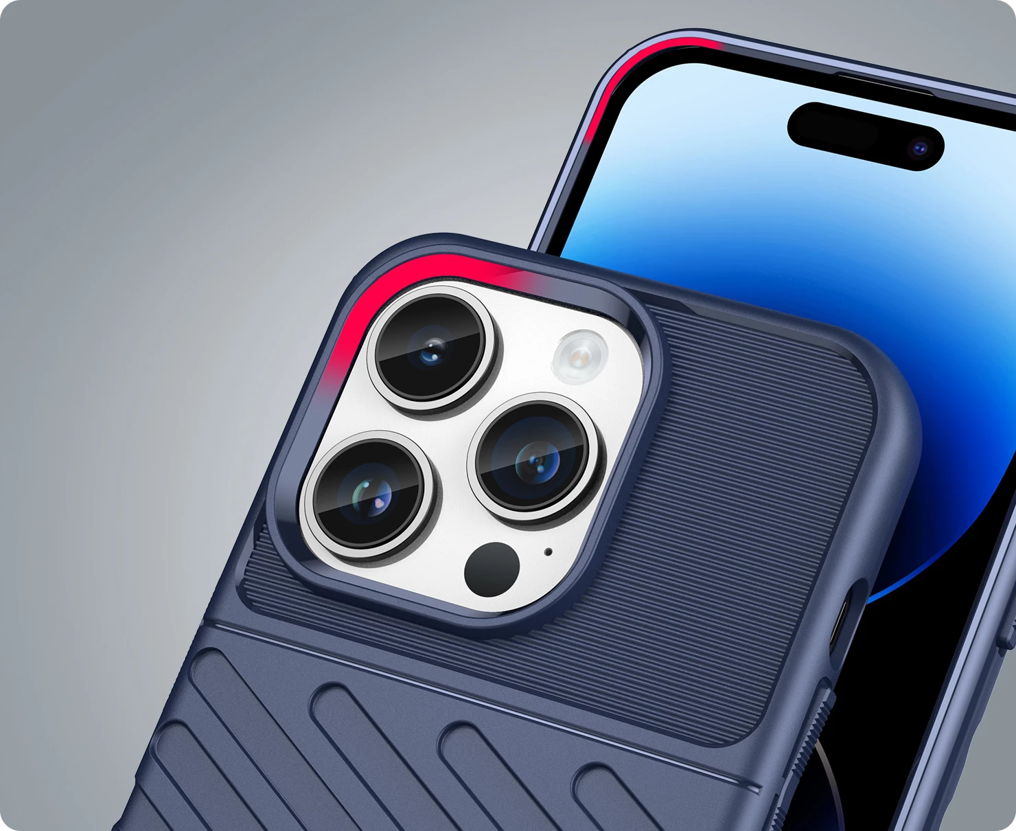 Mbështjellës Hurtel Thunder Case për iPhone 14 Pro, i kaltër