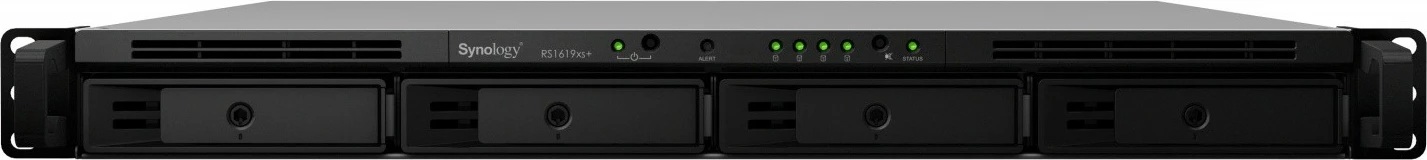 NAS rack Synology RS1619xs+, 8GB RAM, 4x0HDD, 1U, i zi