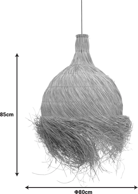 Llambë tavani Cazin, mendong, ngjyrë natyrale, D80x85cm