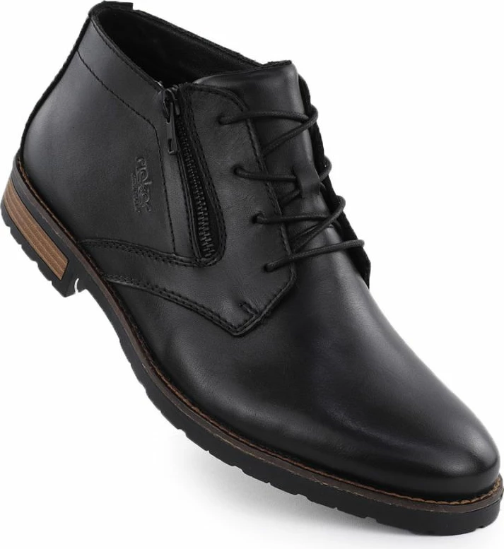 Çizme lëkure meshkuj Rieker 14609-00, të zeza