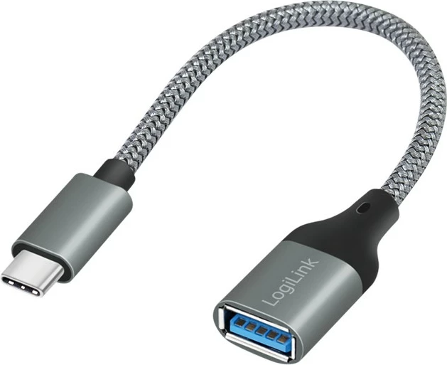 Adapter USB LogiLink USB 3.2 Gen1 Type-C, 0.15 m, Gri