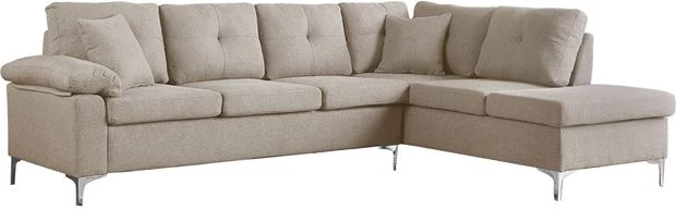 Kënd i djathtë divan 282x197x90 cm FH3086R Bezhë