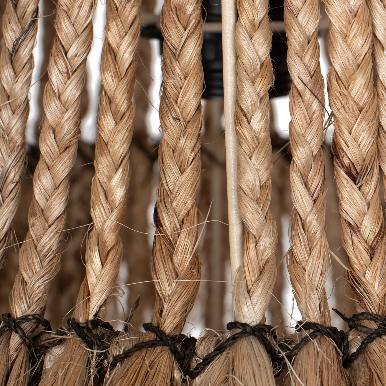 Llambë varëse tavani cilindrike, fibra abaka, ngjyrë natyrale, 40x40x50H cm, FH7770