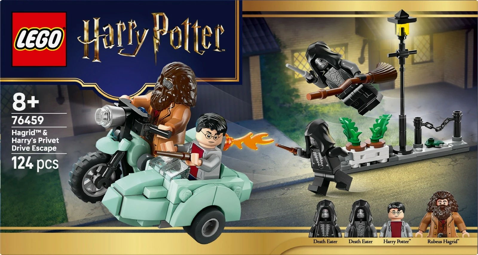 Set LEGO Harry Potter 76459, Hagrid & Harry arratisje nga Privet Drive, 124 pjesë, për moshat 8+