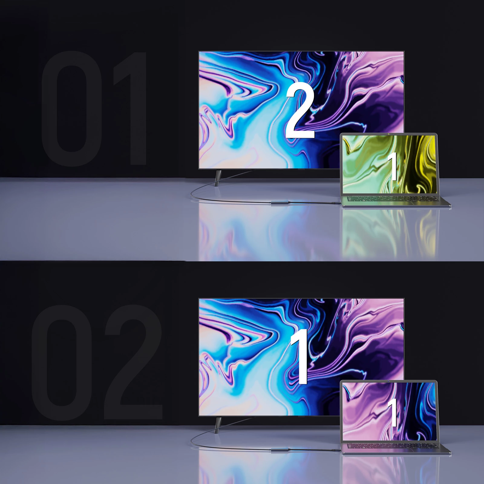 Adapter USB-C në HDMI 4K 60Hz, Wozinsky WACH-01, i zi