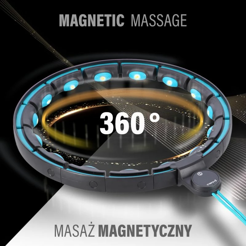 Set hula hop magnetik me numërues HMS HHM17 + rrip dobësimi BR163, kuq