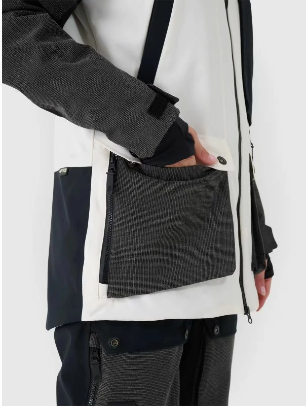 Jakne snowboardi për femra 4F, e bardhë