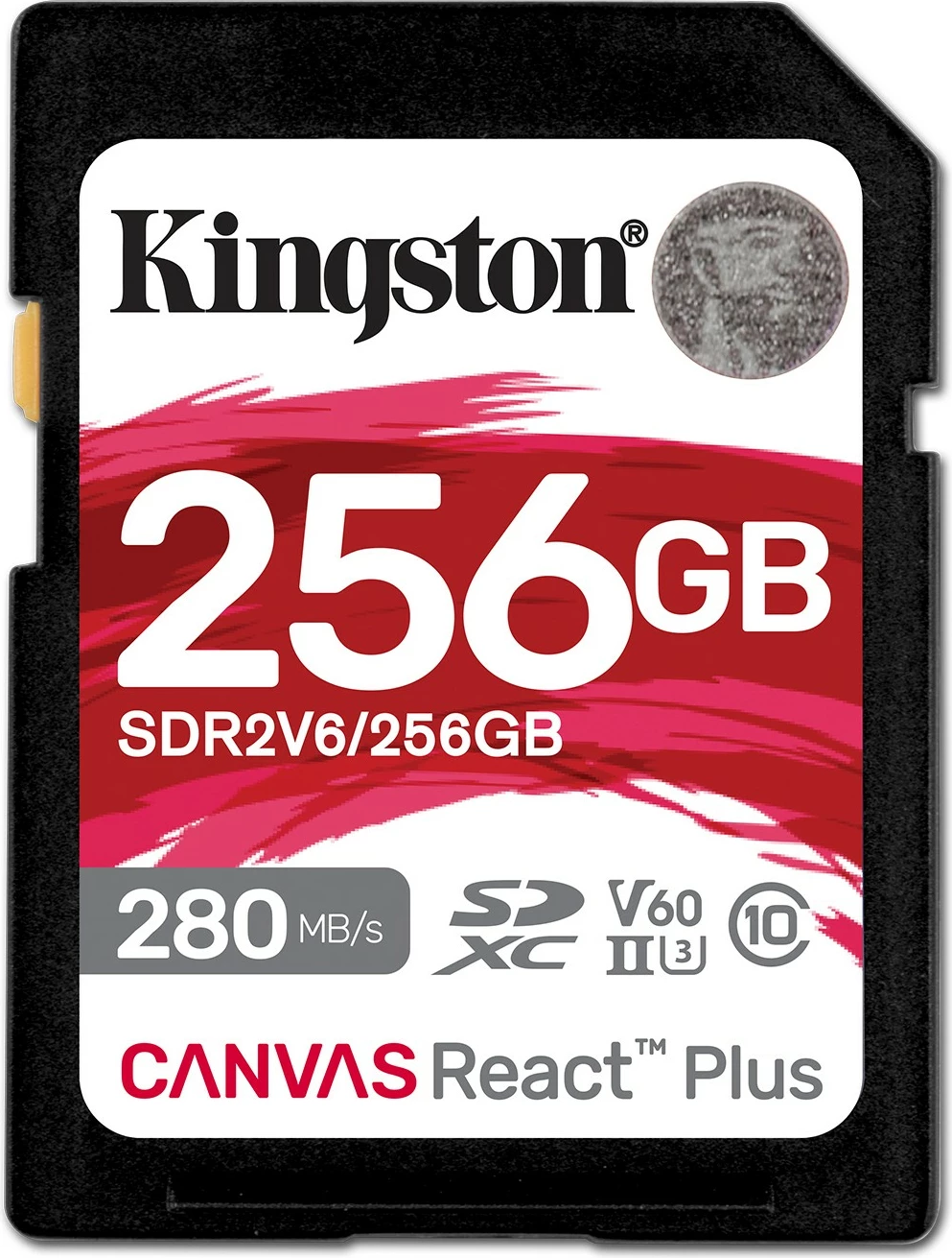 Kartelë memorie Kingston Canvas React Plus 256GB SDXC UHS-II, 280MB/s, e zezë