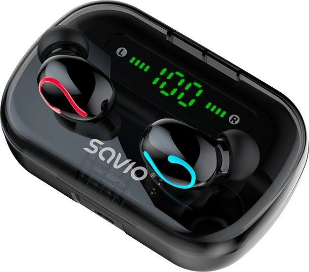 Kufje me bluetooth Savio TWS-06, e zezë