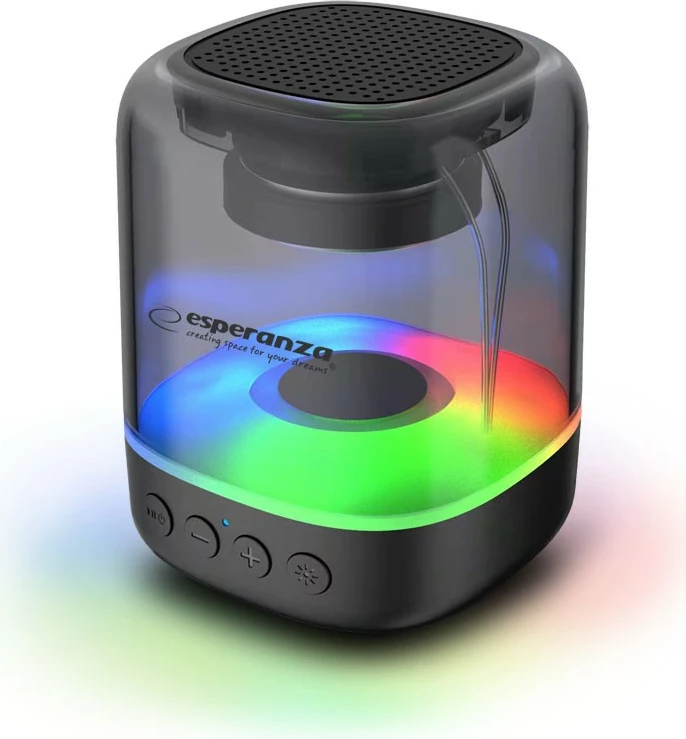 Altoparlant Bluetooth Esperanza Viola me LED RGB, 3W, i zi