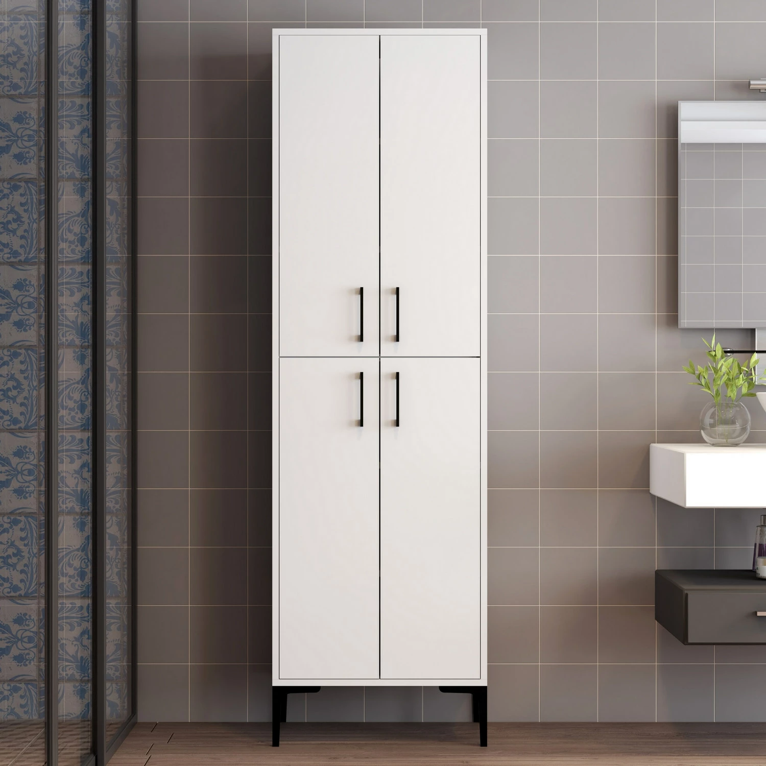 Dollap shumëpërdorimësh Berlin A, i bardhë