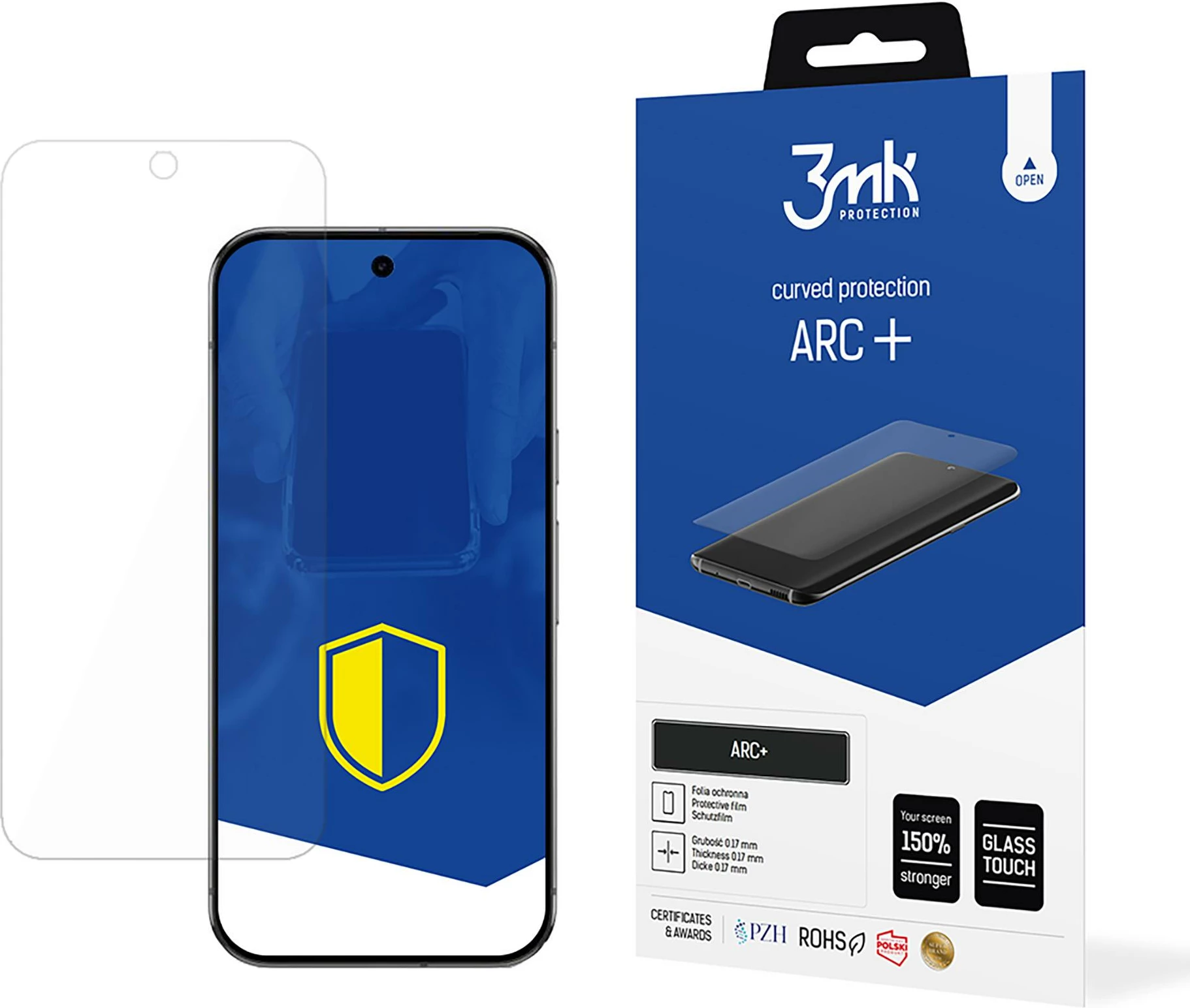 Mbrojtës ekrani 3mk ARC+ për Google Pixel 9 Pro XL, transparent