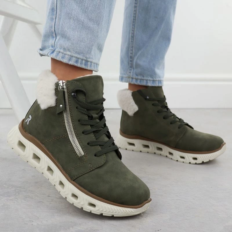 Çizme hiking për femra Rieker, të gjelbra