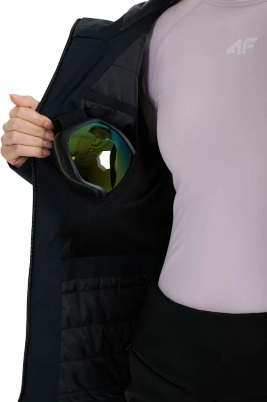 Jakne ski për femra 4F, e zezë