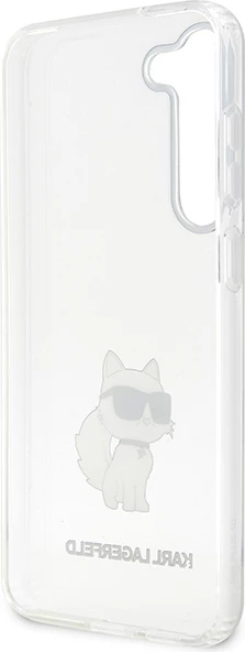 Mbështjellës Karl Lagerfeld KLHCS23SHNCHTCT për Samsung Galaxy S23, transparent, Choupette