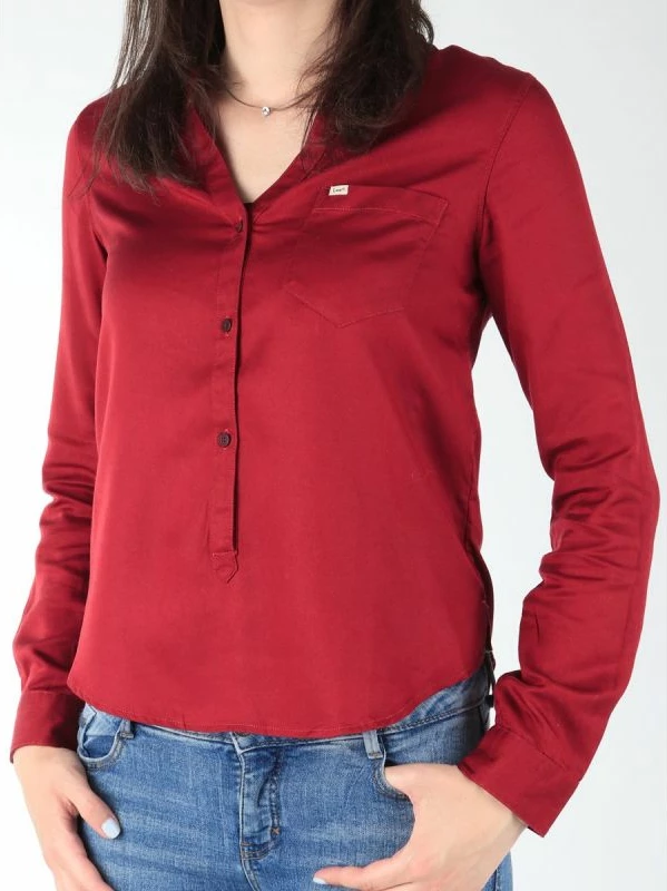 Këmishë femrash Lee, burgundy