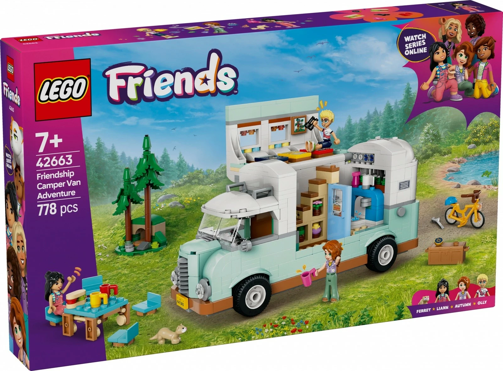 Set ndërtimi LEGO Friends 42663 Adventure in the Friends' Camper, 778 pjesë, plastikë