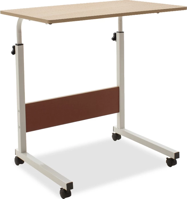 Tavolinë metalike për kompjuter Piper MDF, ngjyrë lisi të çelur, 60x40x69-90cm