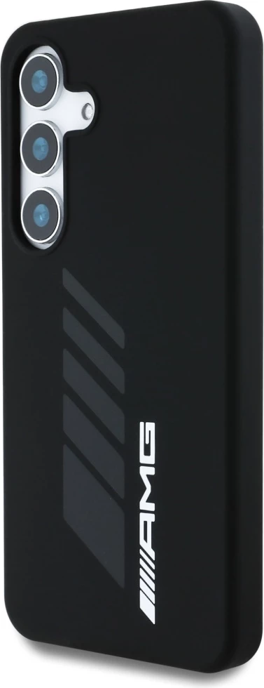 Mbështjellës Mercedes AMG Oversize Rhombs MagSafe për Samsung Galaxy S25, i zi