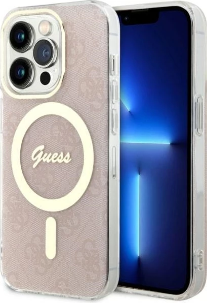 Mbështjellës Guess 4G MagSafe për iPhone 14 Pro 6.1", Rozë