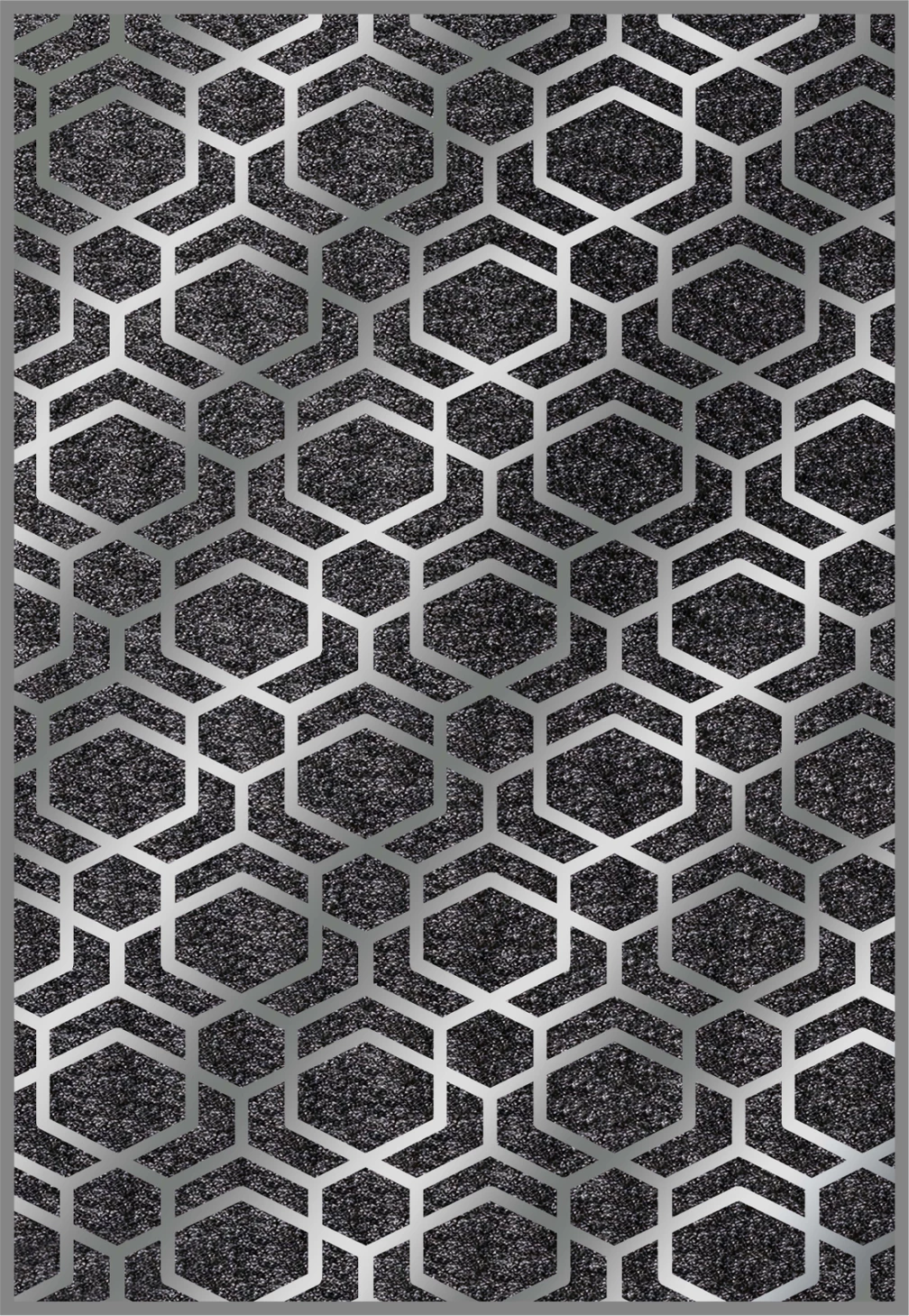 Tapet JOSIANE FH7675.31, 160x230cm, gri-argjend me franja