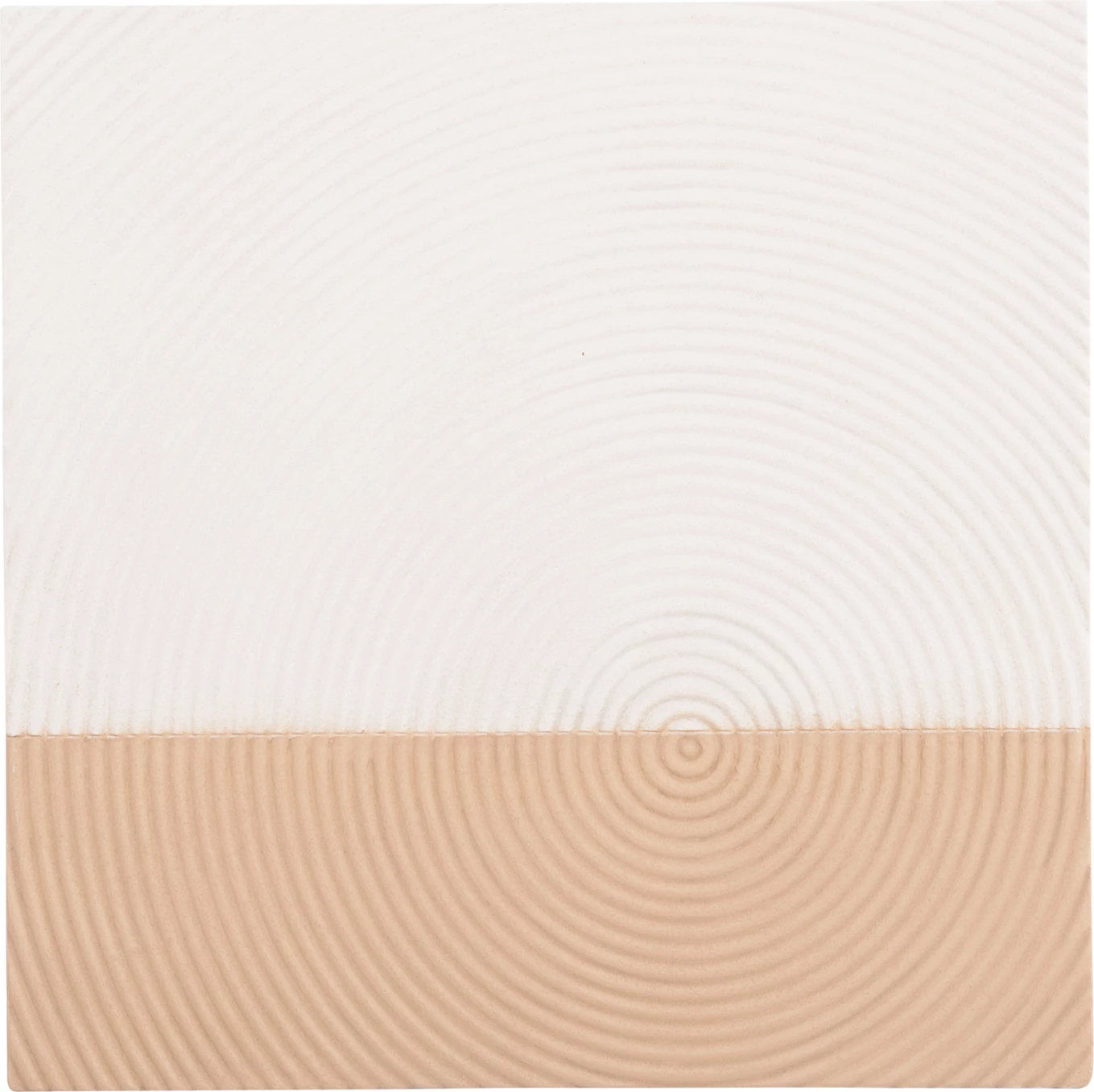 Panel dekorativ muri, seri katrore Santorini, FH4519, MDF, ngjyrë e bardhë-kafe, 80x4x80 cm.