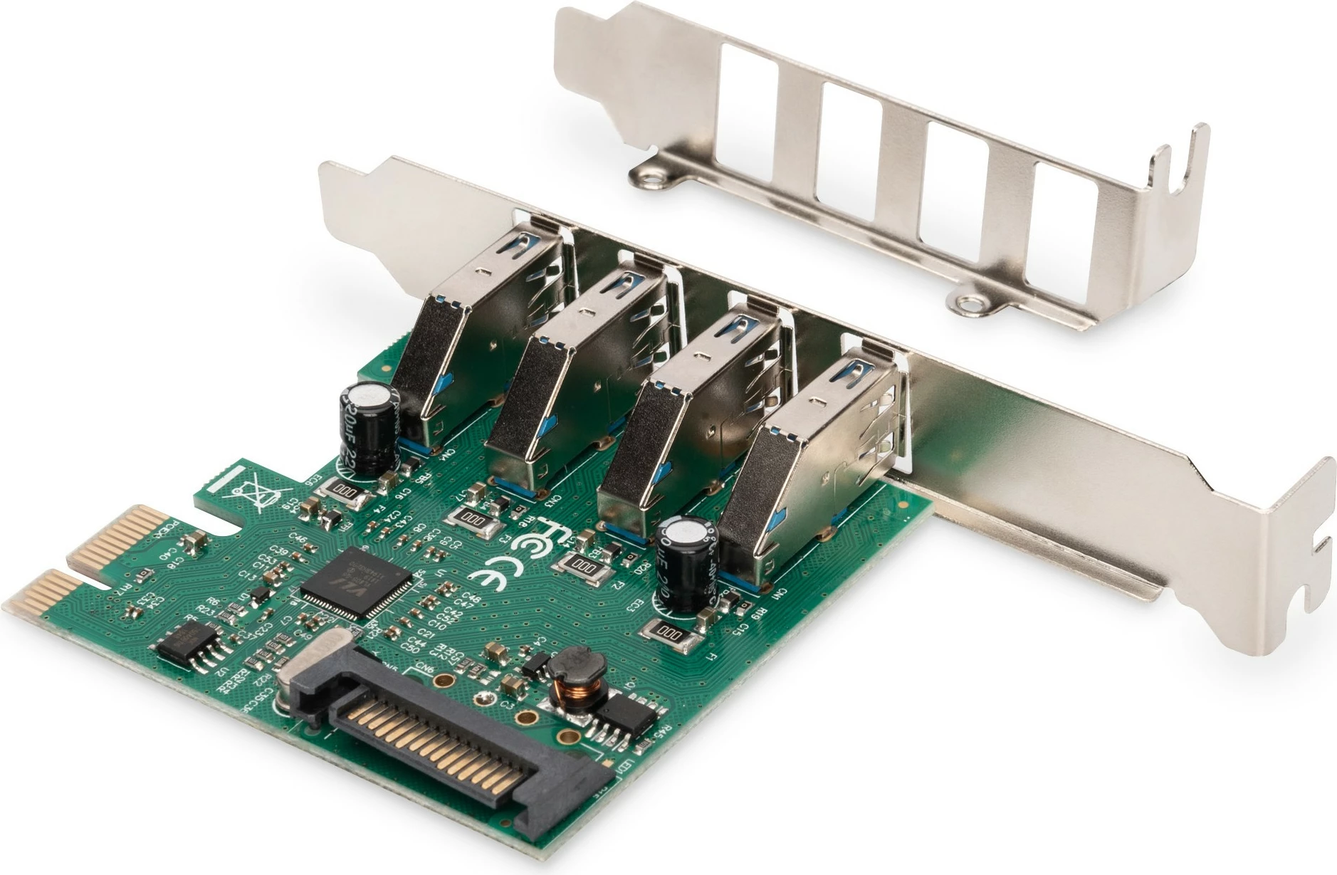 Kartë shtesë PCI Express 4-Port USB 3.0 Digitus, Wired, 5000 Mbit/s