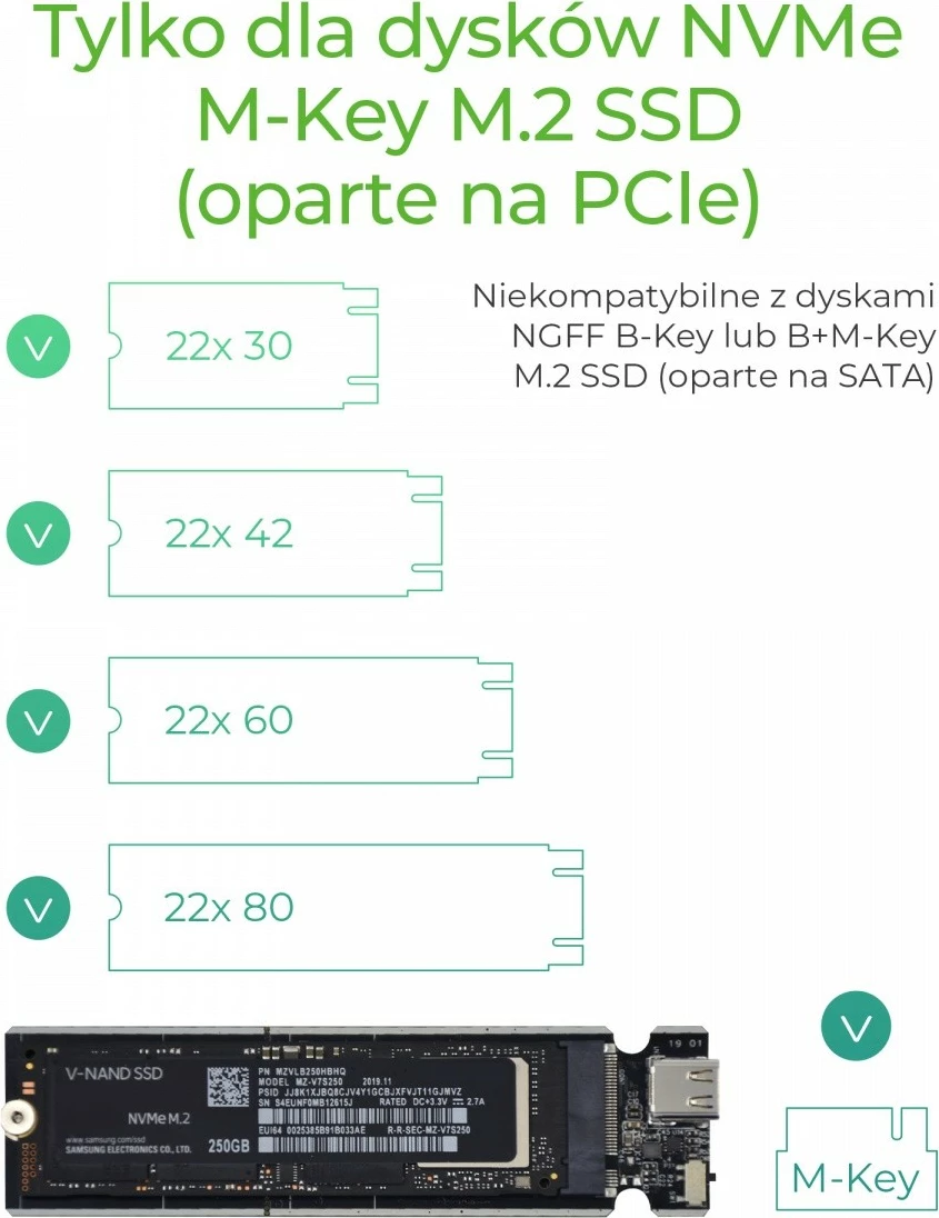 Kasë IcyBox IB-1817M-C31 për SSD M.2 NVMe, USB Type-C, Gri