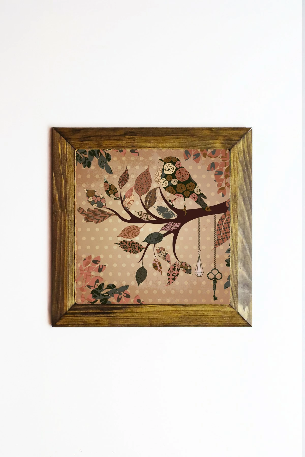 Pikturë dekorative me kornizë, shumëngjyrëshe, Ersytastablo8 - 26, Wallity, 26x26cm