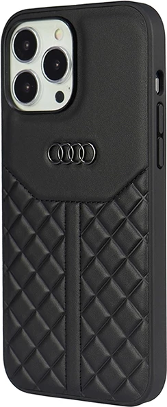 Mbështjellës Audi Genuine Leather për iPhone 13 Pro Max 6.7", lëkurë natyrale, i zi