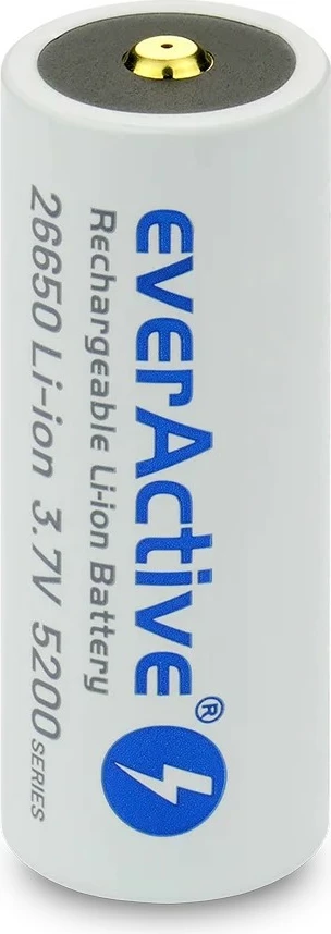Bateri rikarikueshme Li-ion everActive 26650, 5200 mAh, 3.7V, me micro USB