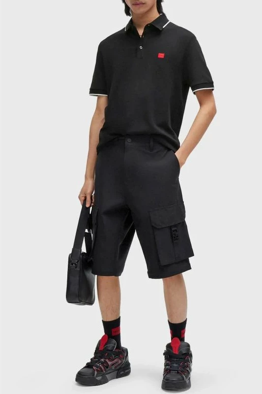 Maicë polo për meshkuj Hugo, e zezë